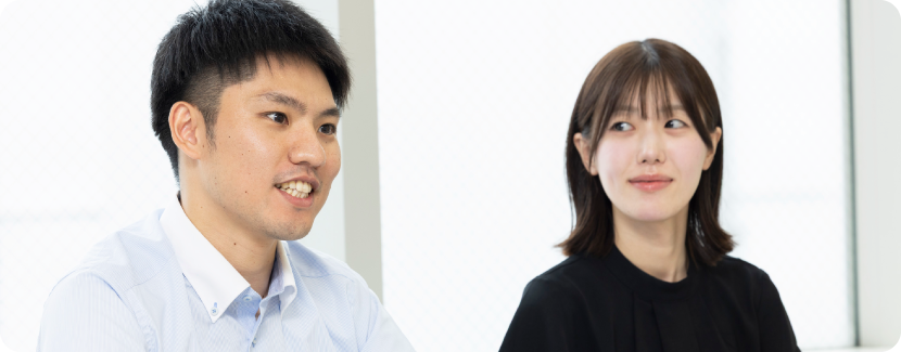 座談会で話す若手職員